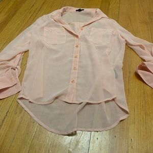 Sheer light pink shirt